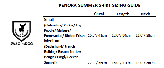 Kenora Summer Shirt - Sizing Guide. Black and Red Gingham Shirt