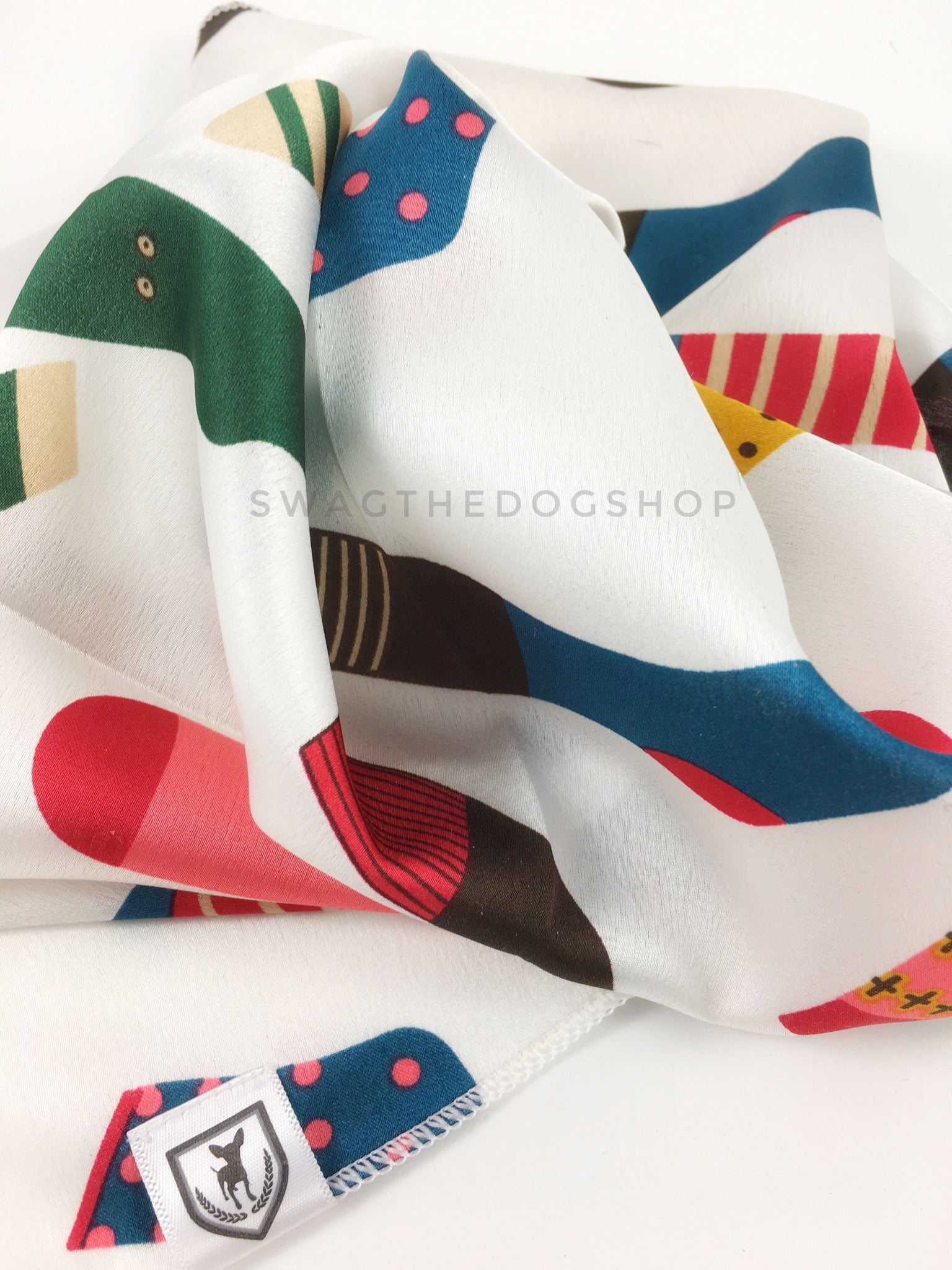 Rock Your Socks Swagdana Scarf - Close-up View of Product. Dog Bandana. Dog Scarf.
