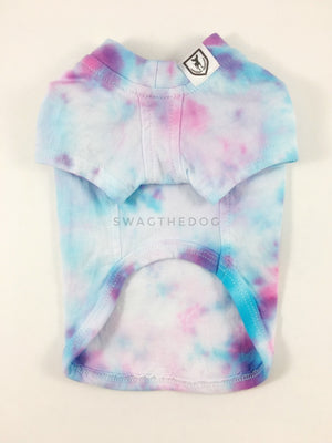 Swagadelic Unicorn Tie Dye Tee - Product front view. The hand tie-dyed tee with Pink and Sky Blue