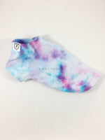 Swagadelic Unicorn Tie Dye Tee - Product side view. The hand tie-dyed tee with Pink and Sky Blue