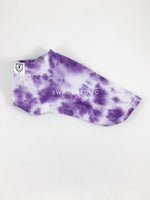 Swagadelic Purple Tie Dye Tee - Product side view. The hand tie-dyed tee with Purple