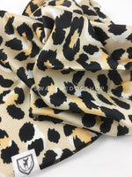 Fierce Beige with Yellow Swagdana Scarf - Close-up View Of Product. Dog Bandana. Dog Scarf