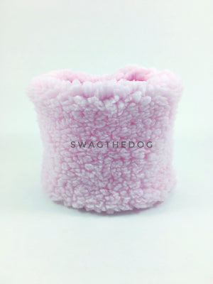 Pink Unicorn Swagsnood - Product Front View. Pink Sherpa Side