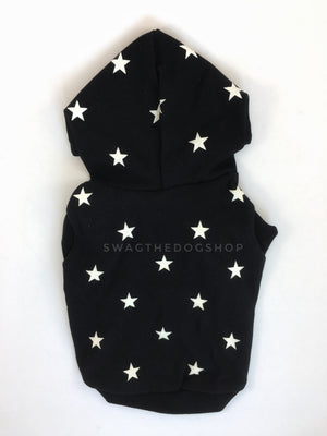 All-Star Black Hoodie - Product Back View. Black and White Star Hoodie
