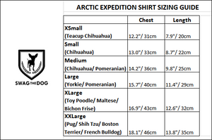 Arctic Expedition Shirt - Sizing Guide