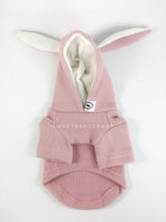 Pink Bunny Hoodie - Product Front View. Pink Bunny Hoodie with Pom Pom Tail