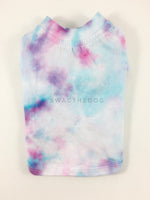 Swagadelic Unicorn Tie Dye Tee - Product back view. The hand tie-dyed tee with Pink and Sky Blue