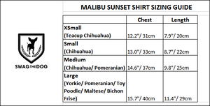 Malibu Sunset Shirt - Sizing Guide. Orange, Yellow and Blue Plaid Shirt