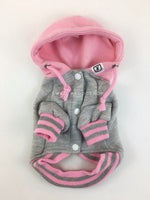 Parklife Pink and Gray Sports Hoodie - Product Front View. Pink and Gray Sports Hoodie