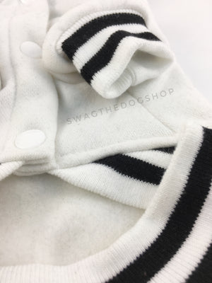 Parklife Black and White Sports Hoodie - Close Up View of Sleeve. Black and White Sports Hoodie