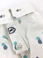Pineapple Express Shirt - Close Up View of Label and Collar. Pineapple Print Shirt