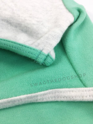 Surfside Emerald Green Polo Shirt - Close Up View of Sleeve. Emerald Green with Light Gray Sleeves Polo Shirt