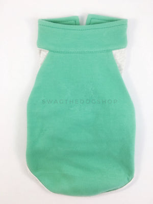 Surfside Emerald Green Polo Shirt - Product Back View. Emerald Green with Light Gray Sleeves Polo Shirt