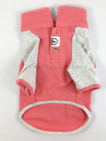 Surfside Salmon Pink Polo Shirt - Product Front View. Salmon Pink with Light Gray Sleeves Polo Shirt