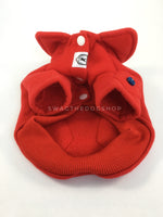 Yachtsman Red Shirt - Product Front View from Below. Red Shirt with Fleece Inside