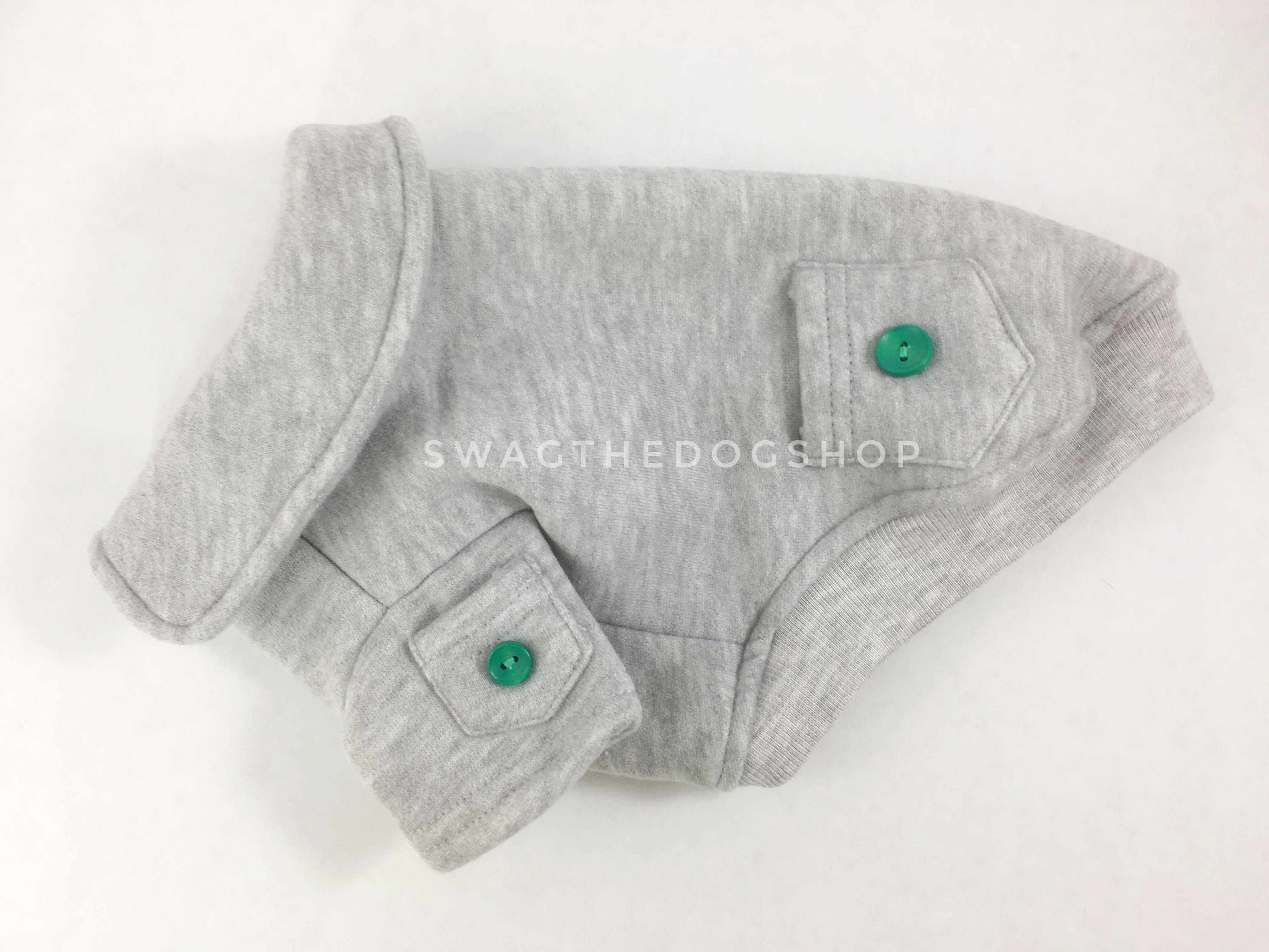 Yachtsman Heather Gray Shirt - Product Side View. Heather Gray Shirt with Fleece Inside