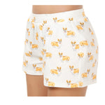 Swag PJ Shorts with Corgi Dog Print on a person from 3/4 sideview