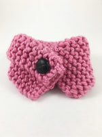 Pink Enough Swagsnood - Product Front View. Pink Color Dog Snood with Accent Button